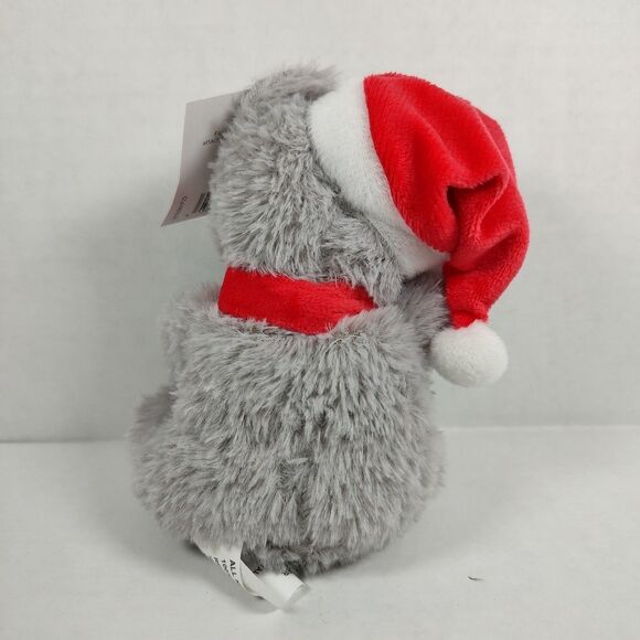 Lot of 3 Christmas Mini Plush Bears Multicolor Xmas Gift Santa Hat Bow Stocking - Picture 15 of 16